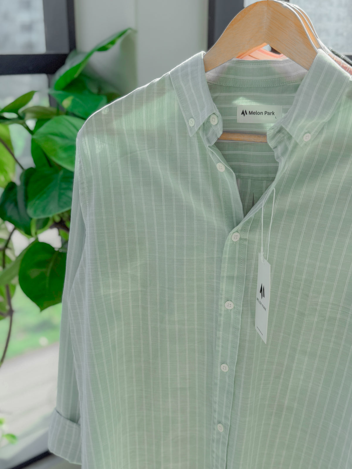 Gentle stripe shirt - Mint Pistachio