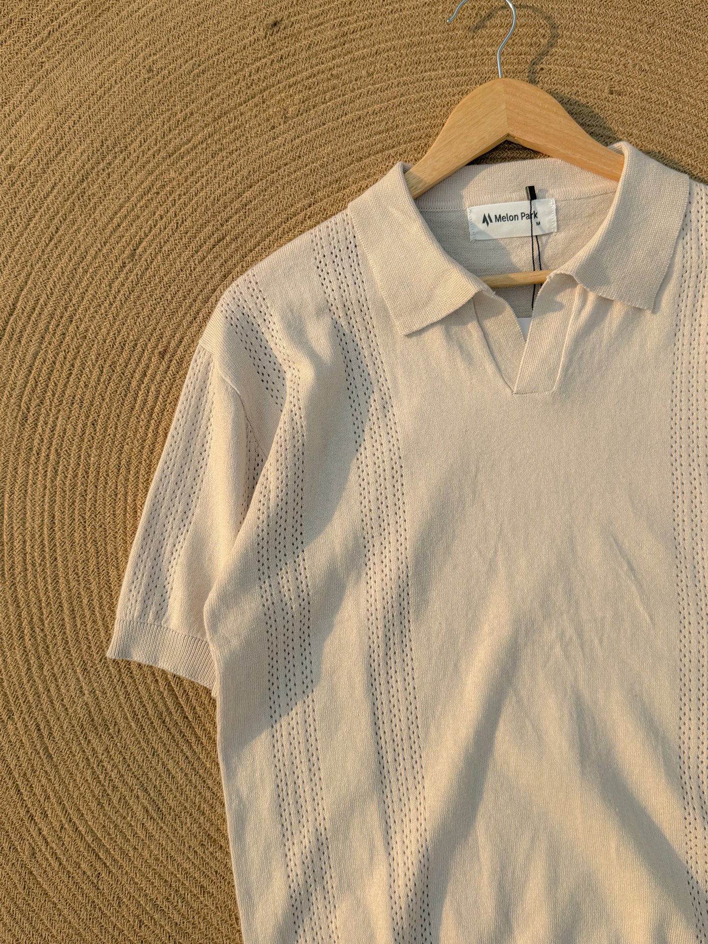 Gentle Breeze Knit Polo - Off-White