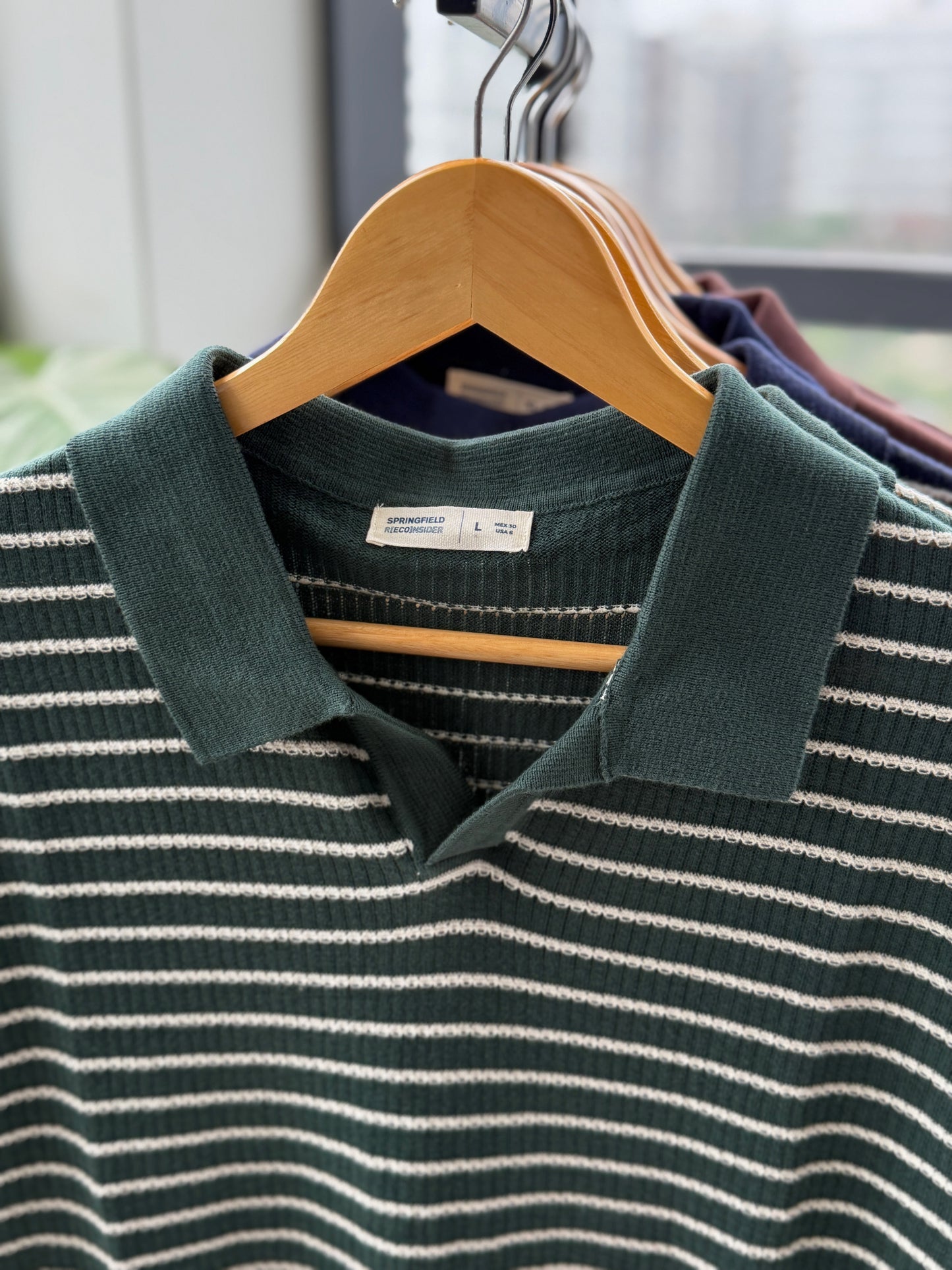 Cabana Knitted Polo - Bottle Green