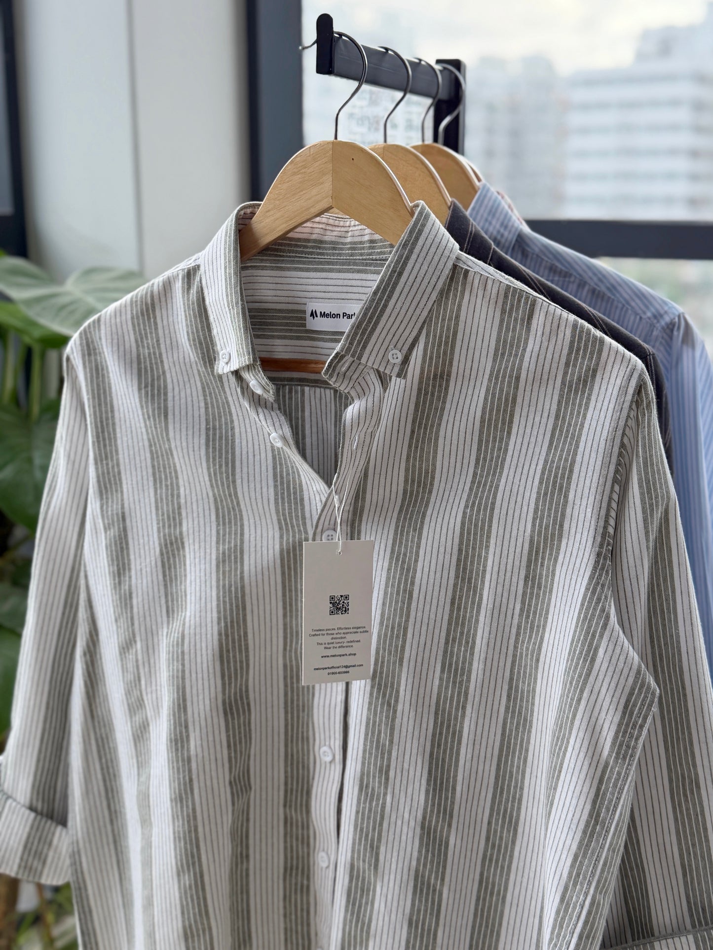 Gentle stripe shirt - Seagrass Stripe
