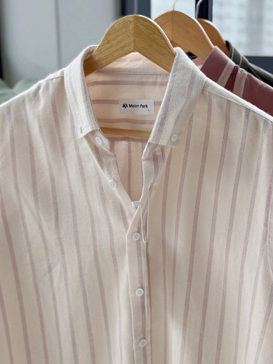 Gentle stripe shirt - Sunbleached Rose