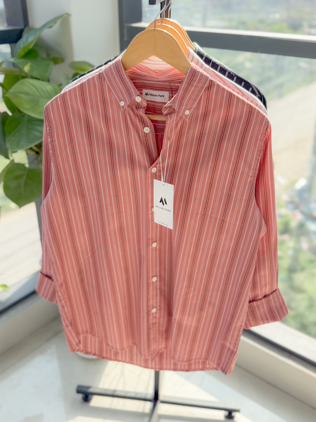 Gentle stripe shirt - Peach stripe