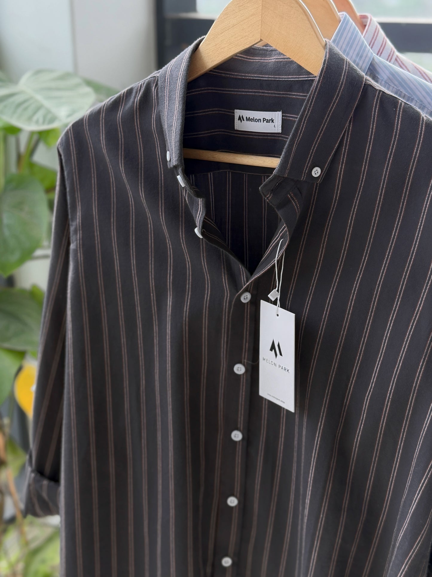 Gentle stripe shirt - Midnight Copper