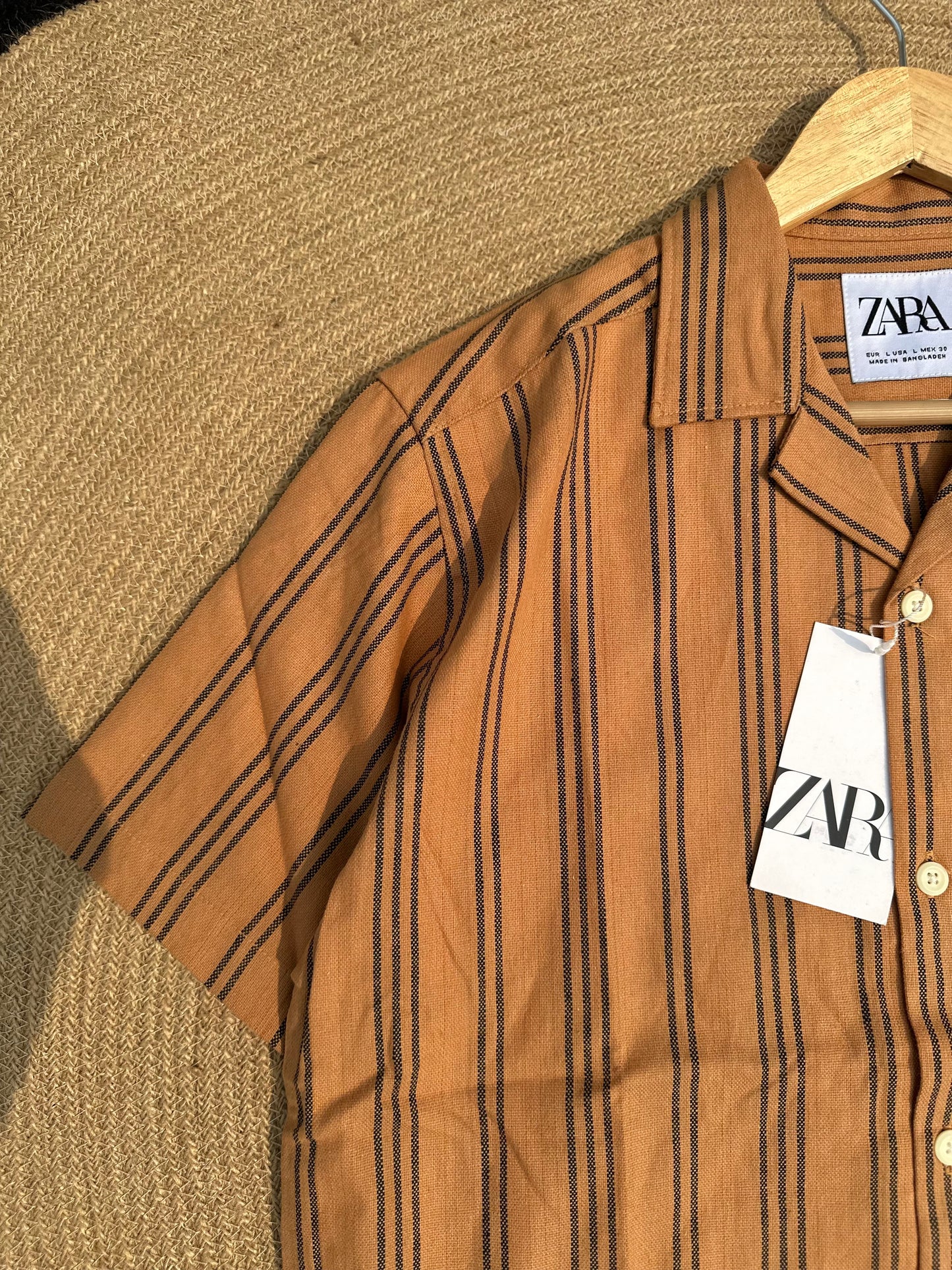 Brown Stripe Old Money Cuban Shirt