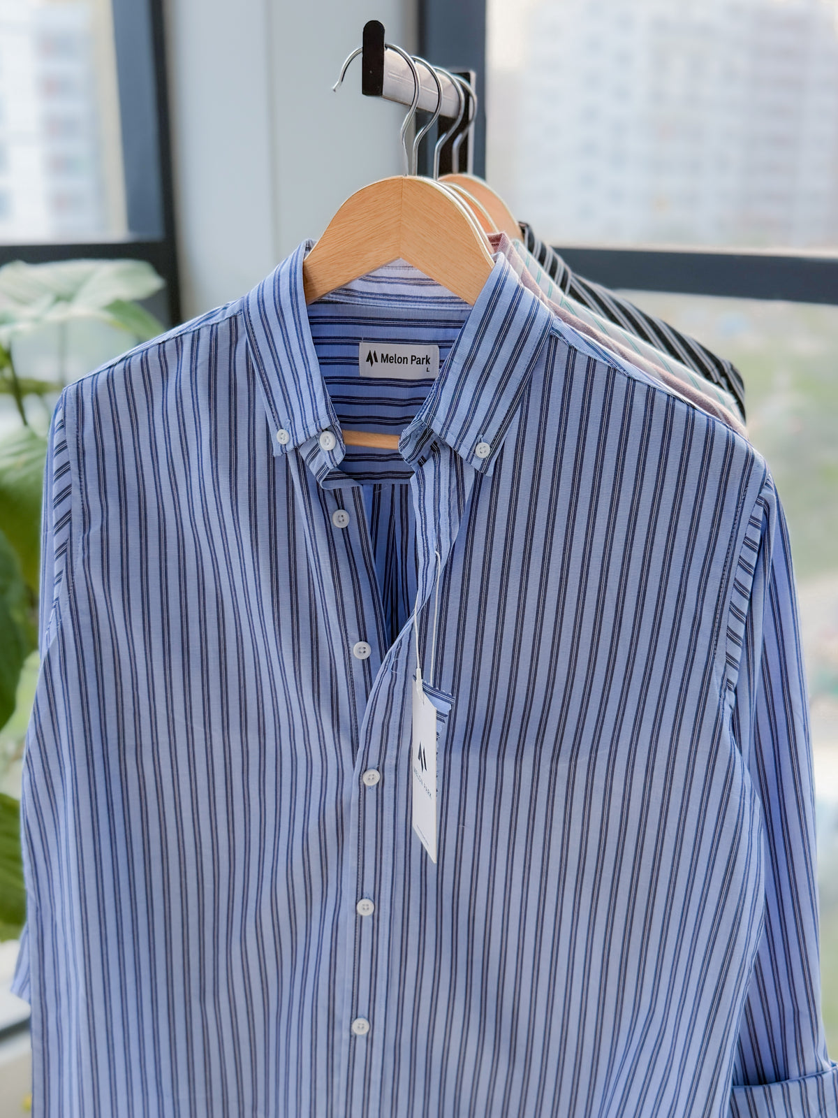 Gentle stripe shirt - Cobalt Ink