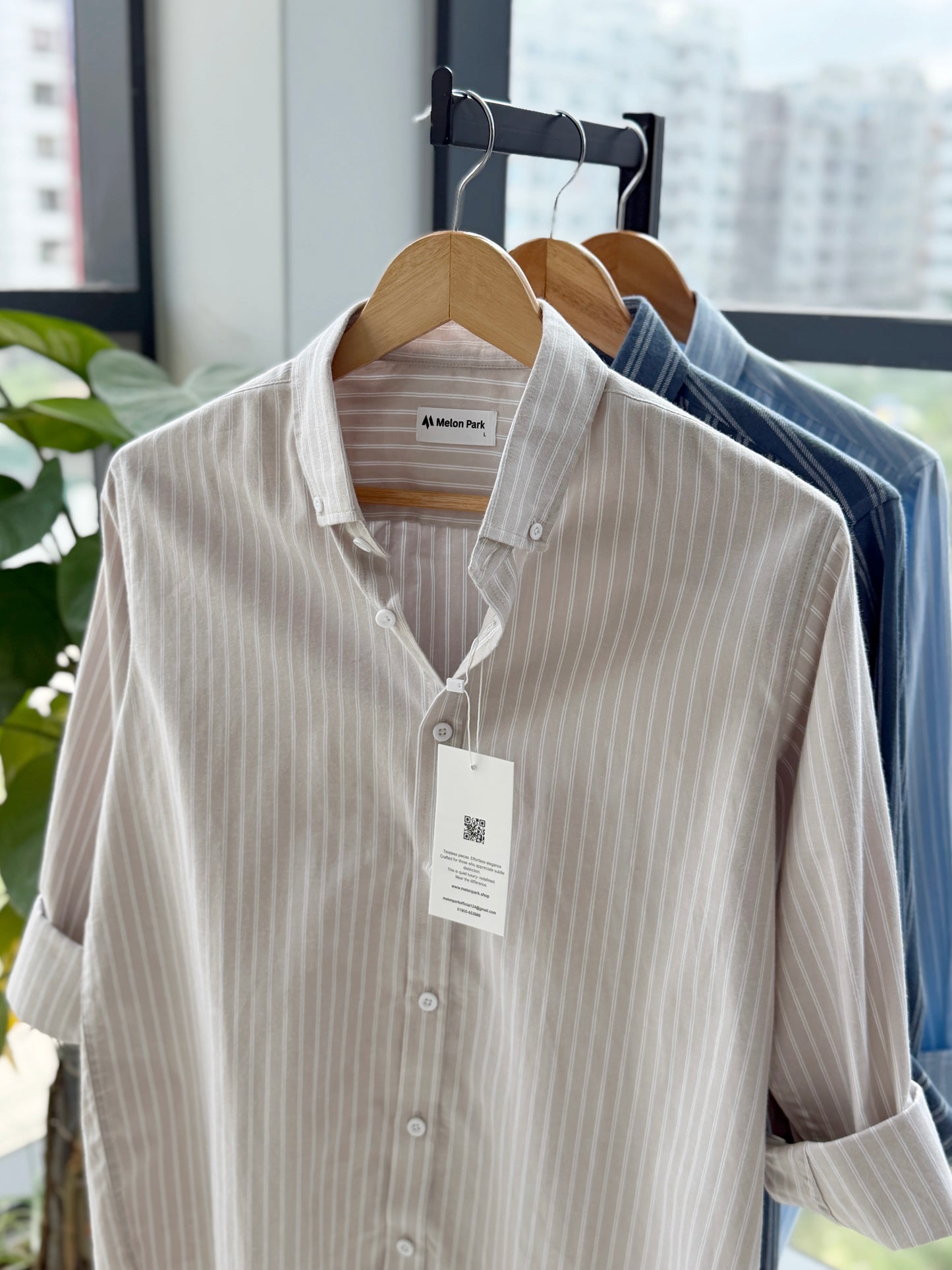 Gentle stripe shirt - Dune stripe