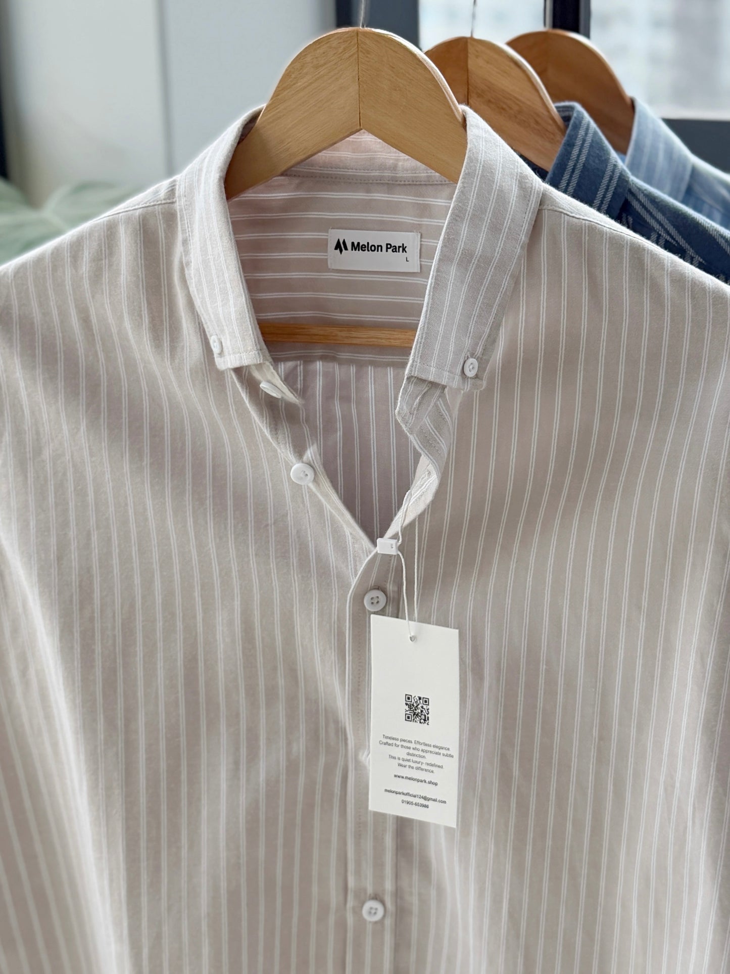 Gentle stripe shirt - Dune stripe