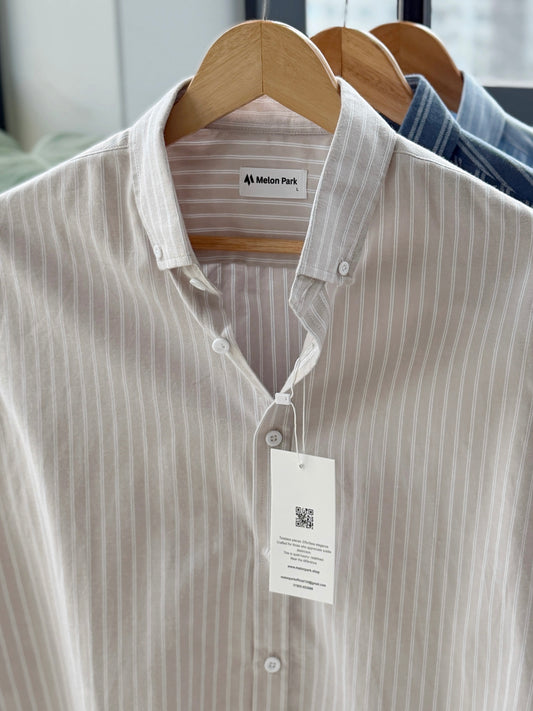 Gentle stripe shirt - Dune stripe
