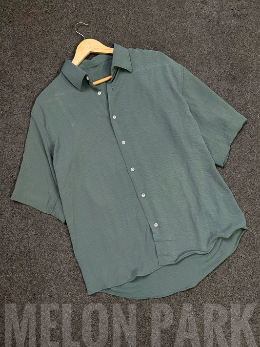 Baggy cuban shirt - Sage Green