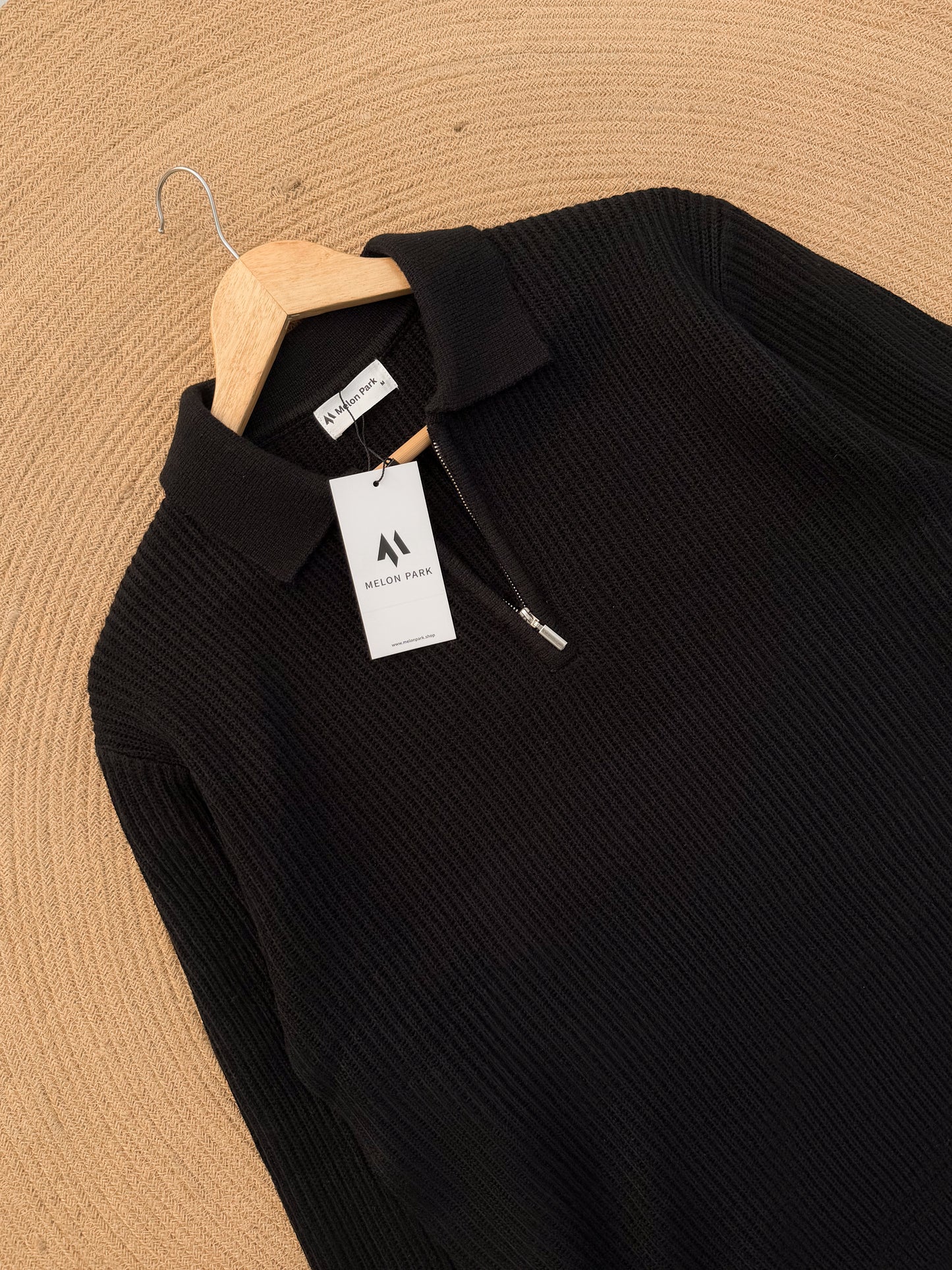 Rich Sweater Polo - Black