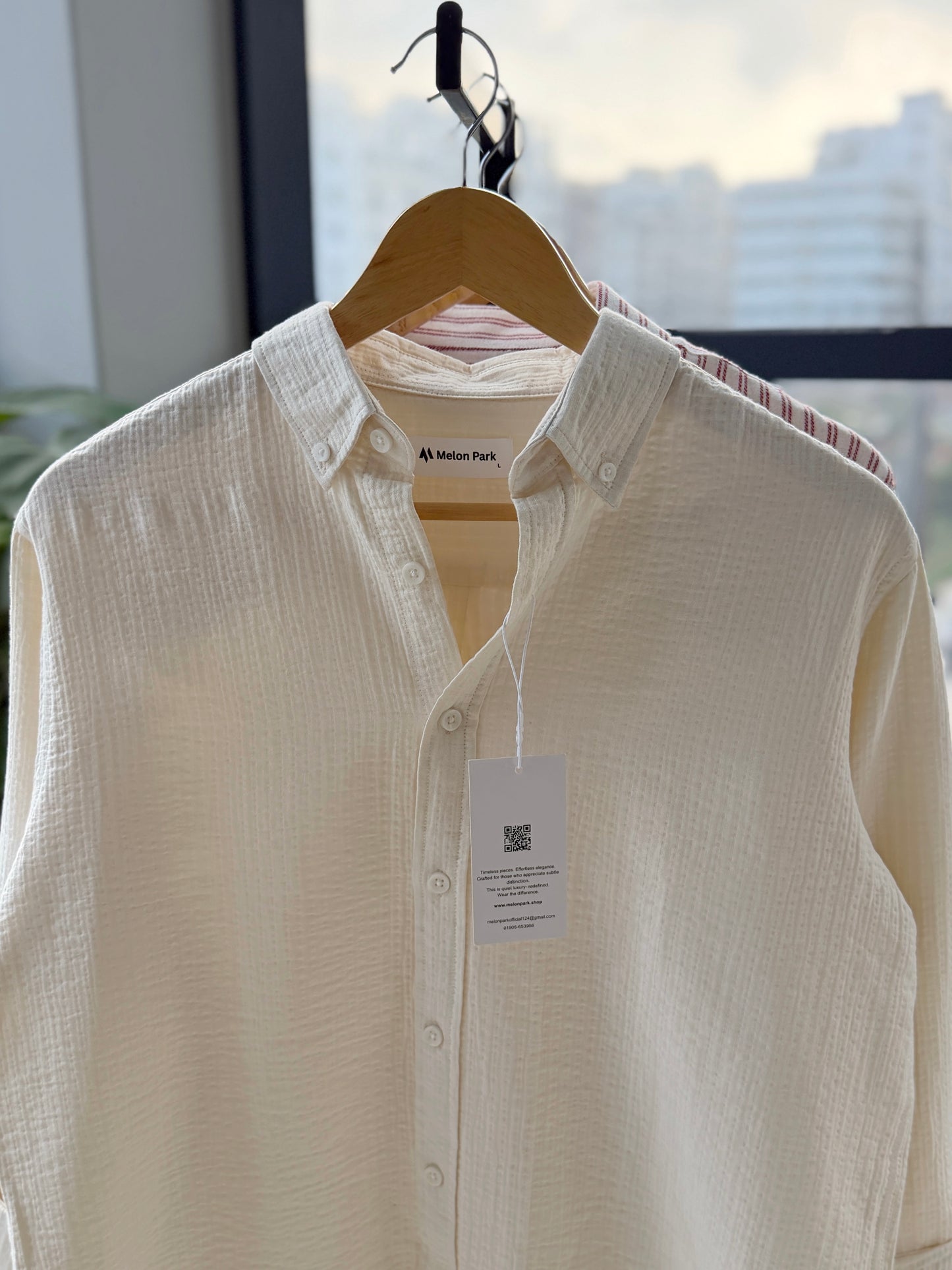 Cotton classic shirt - Cloud Off white
