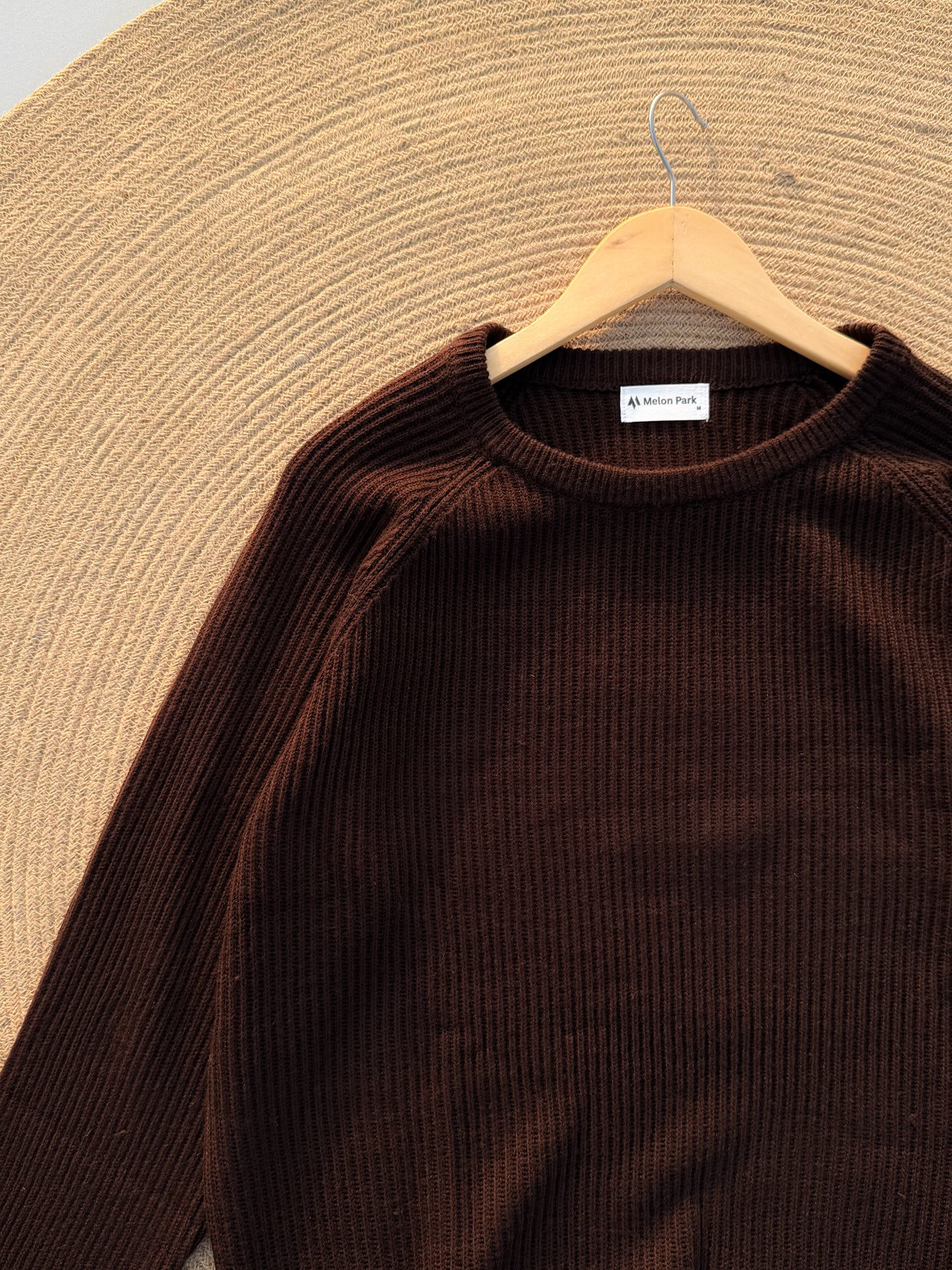 Knitted Signature Sweatshirt - Chocolate