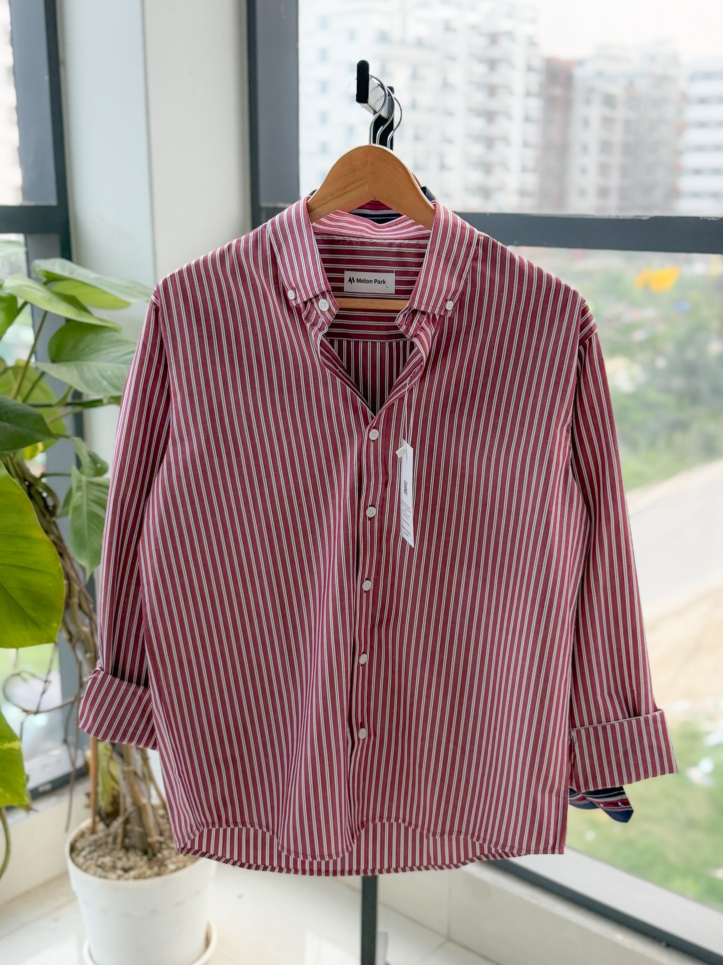 Gentle stripe shirt - Ruby stripe