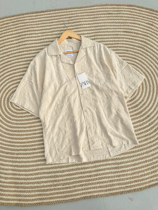 Cuban half shirt - Almond Blossom