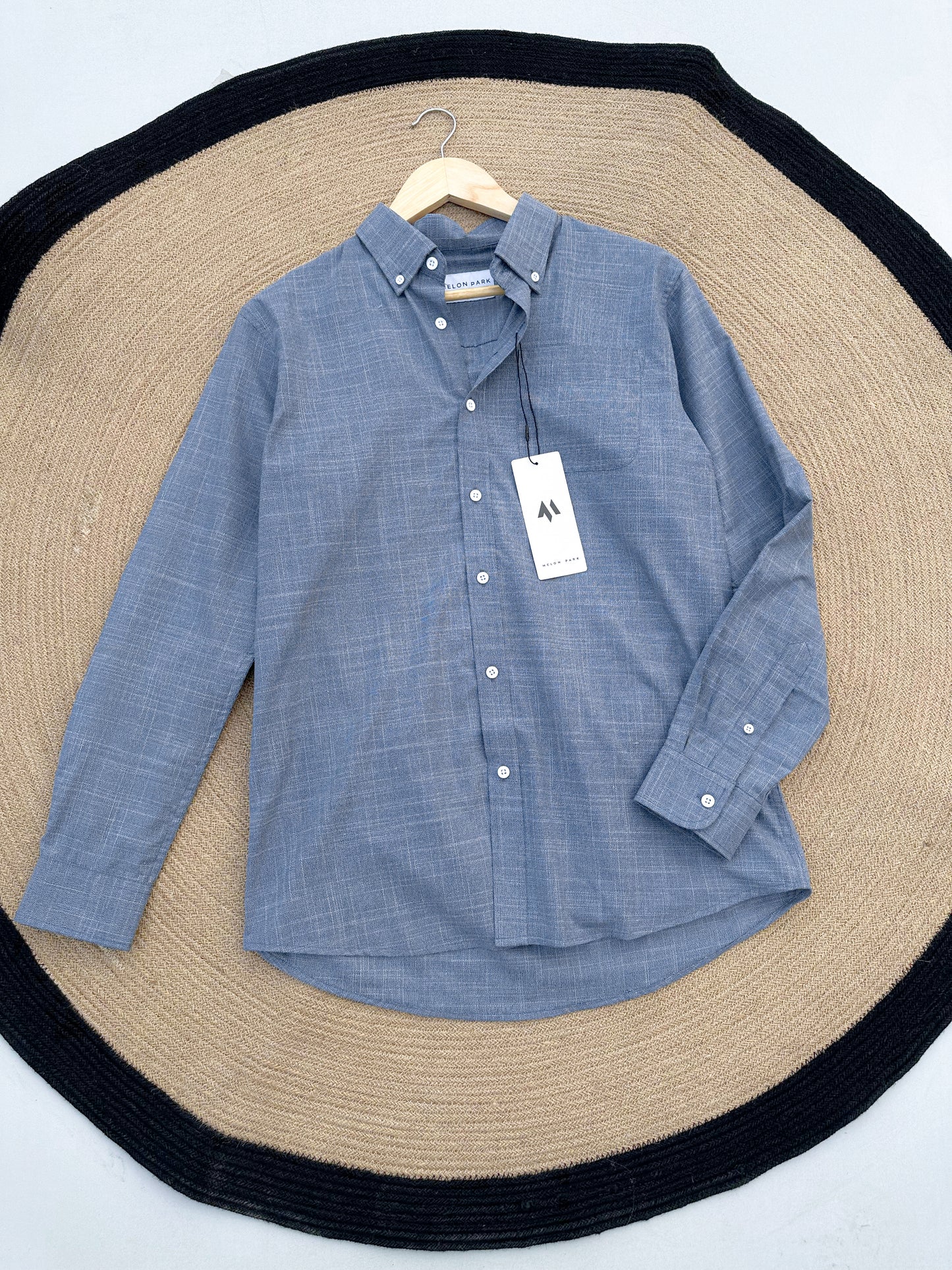 Linen Full sleeve Shirt- Dark Grey