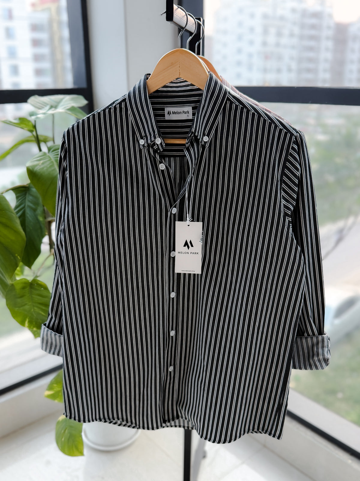 Gentle stripe shirt - Monochrome stripe