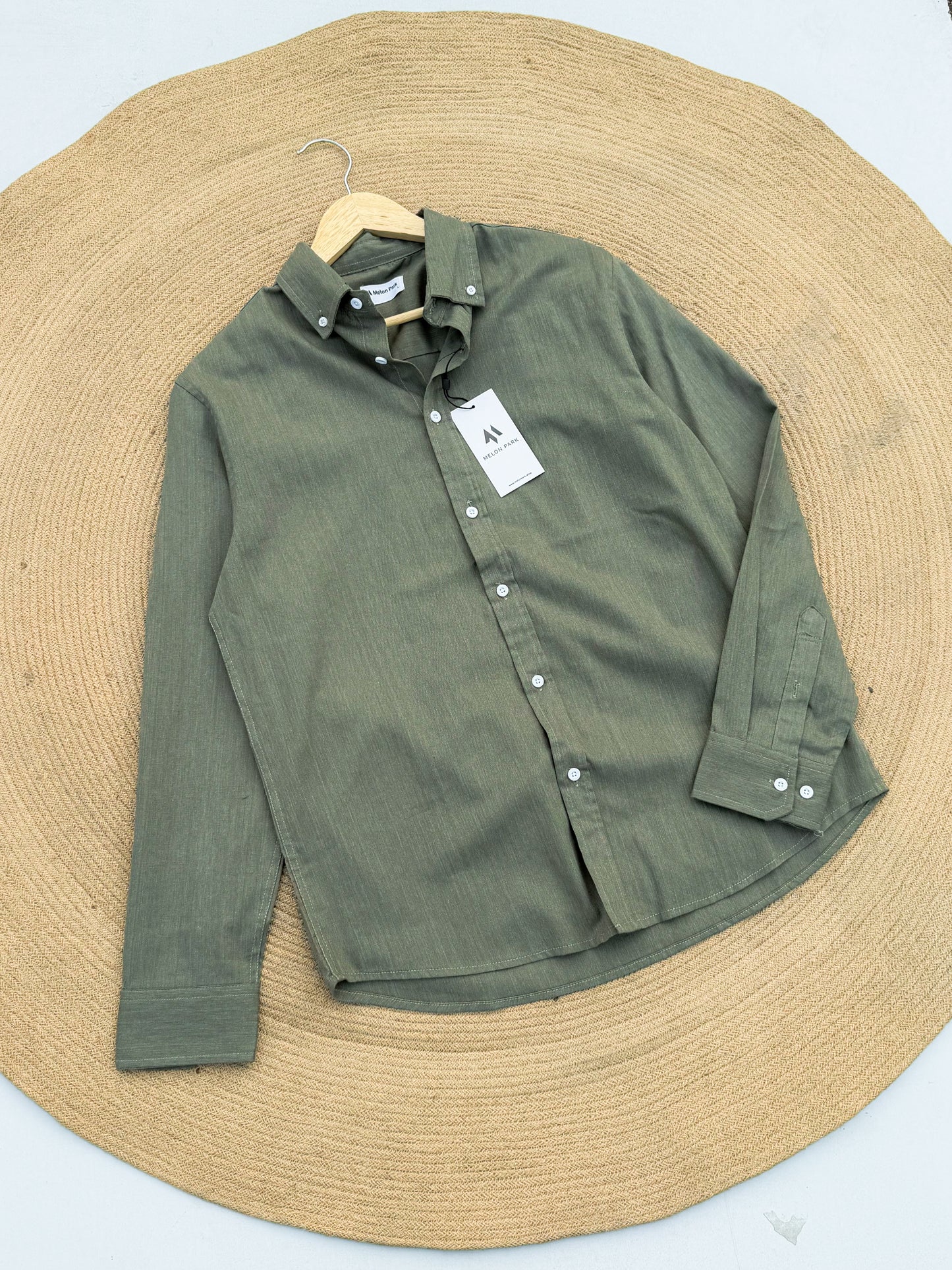 Signature Remi cotton shirt - Olive