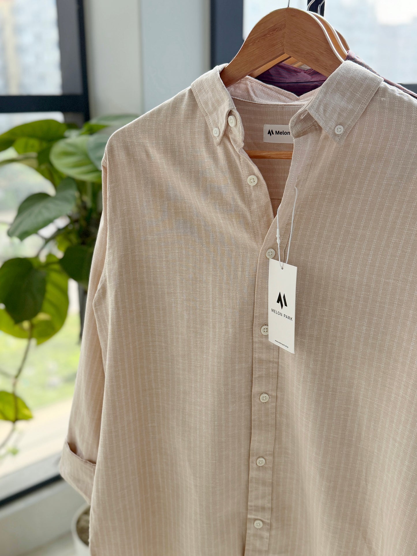 Gentle stripe shirt - Chai Glow