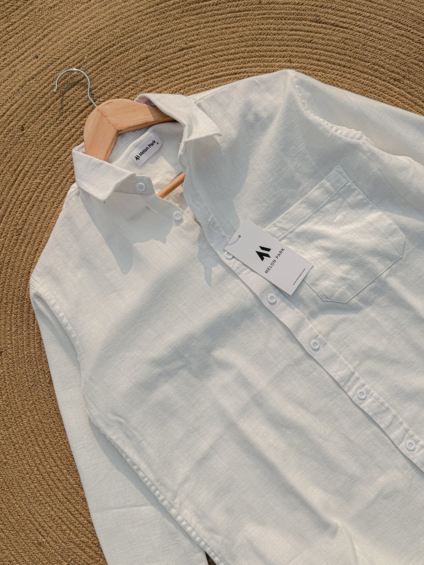 Crafted full sleeve shirt - White