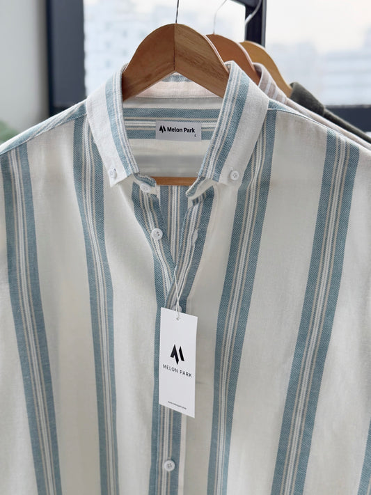 Gentle stripe shirt - Sea glass
