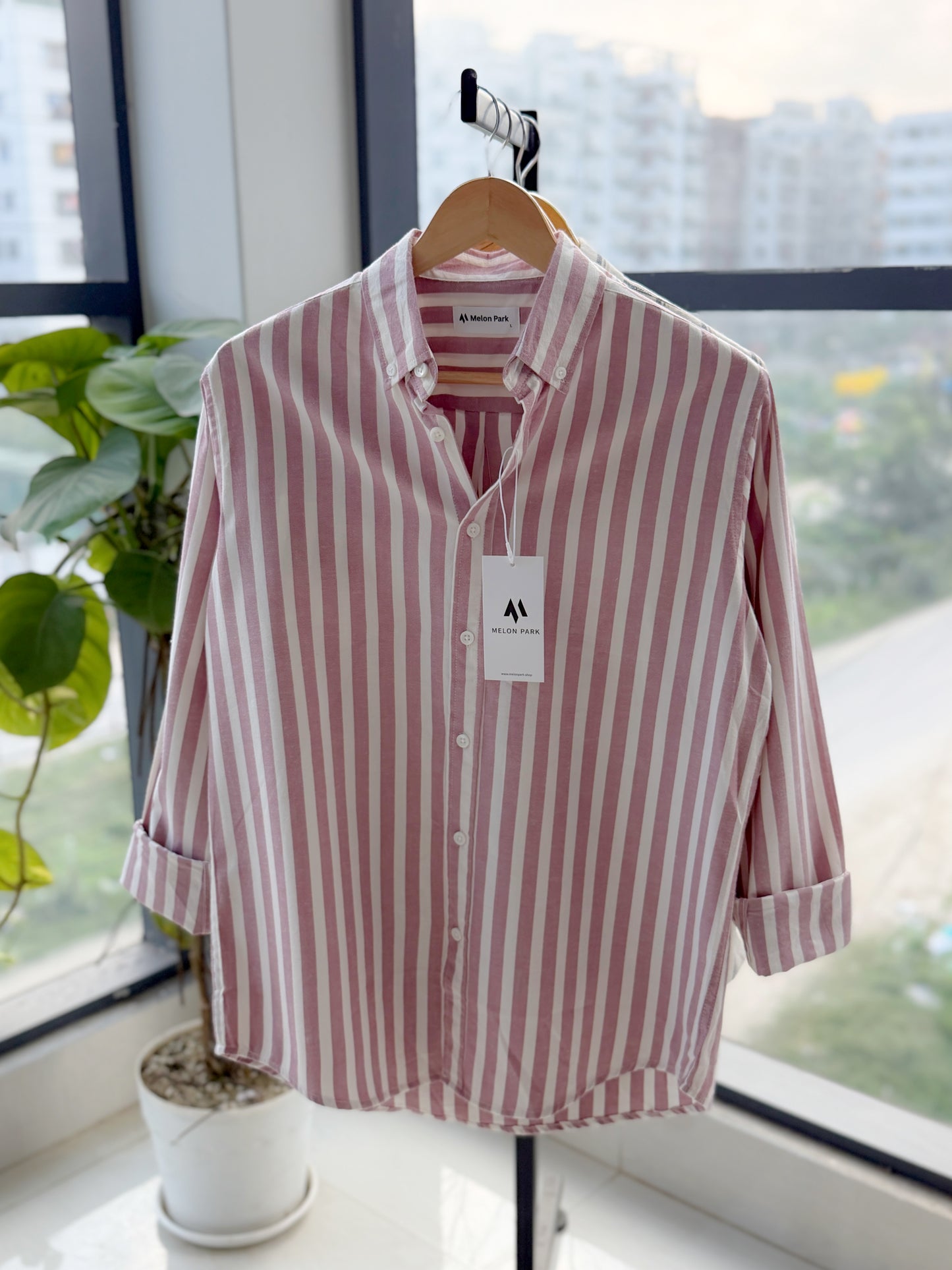 Gentle stripe shirt - Blush Breeze