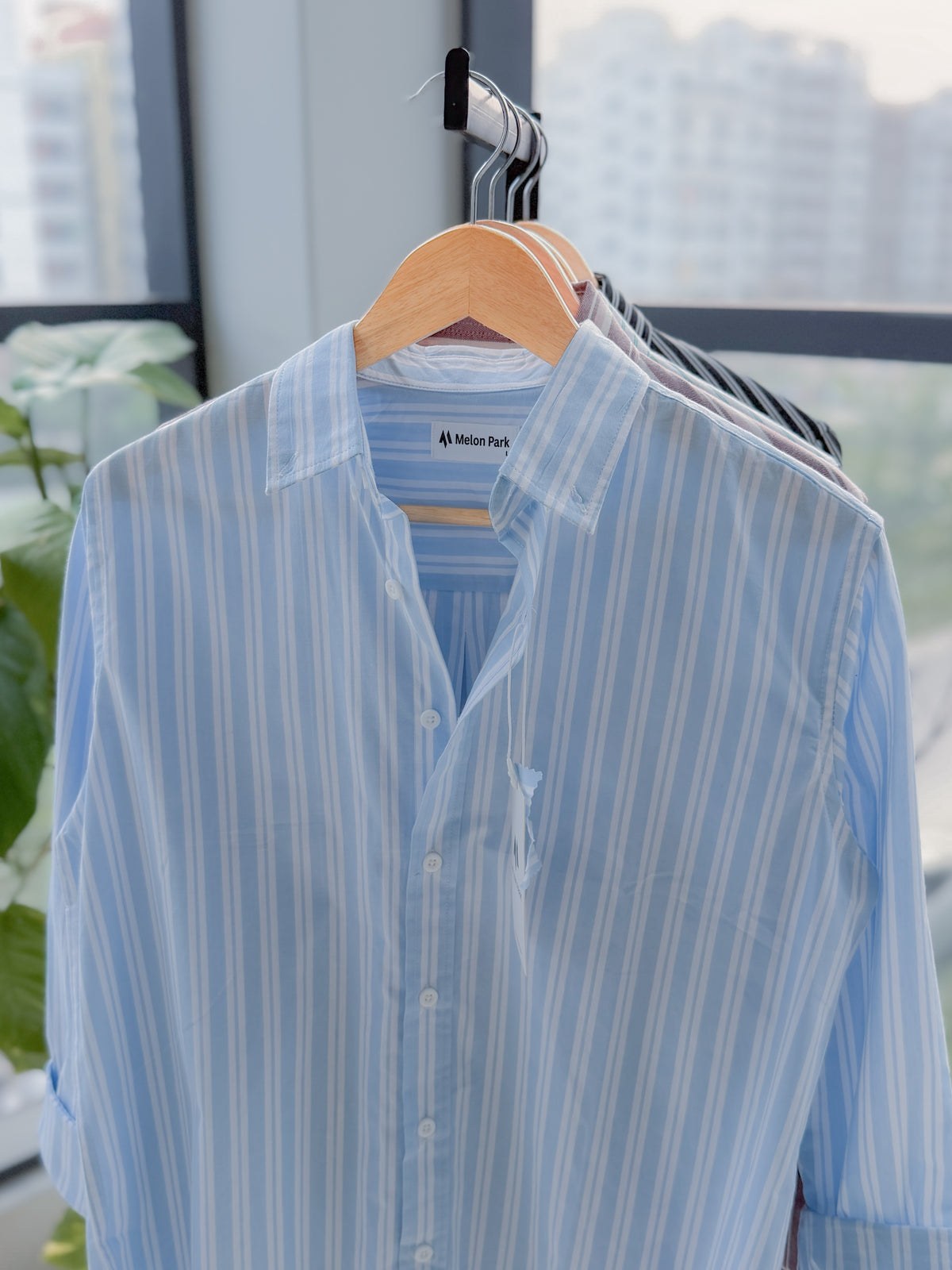 Gentle stripe shirt - Blue Glacier