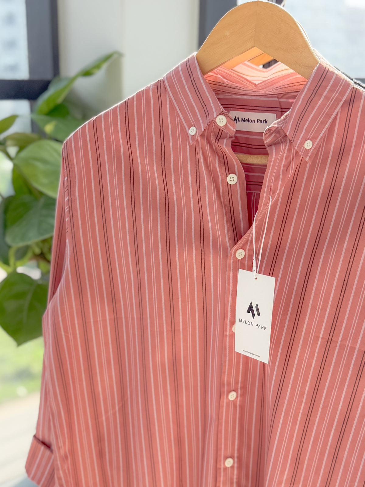 Gentle stripe shirt - Peach stripe