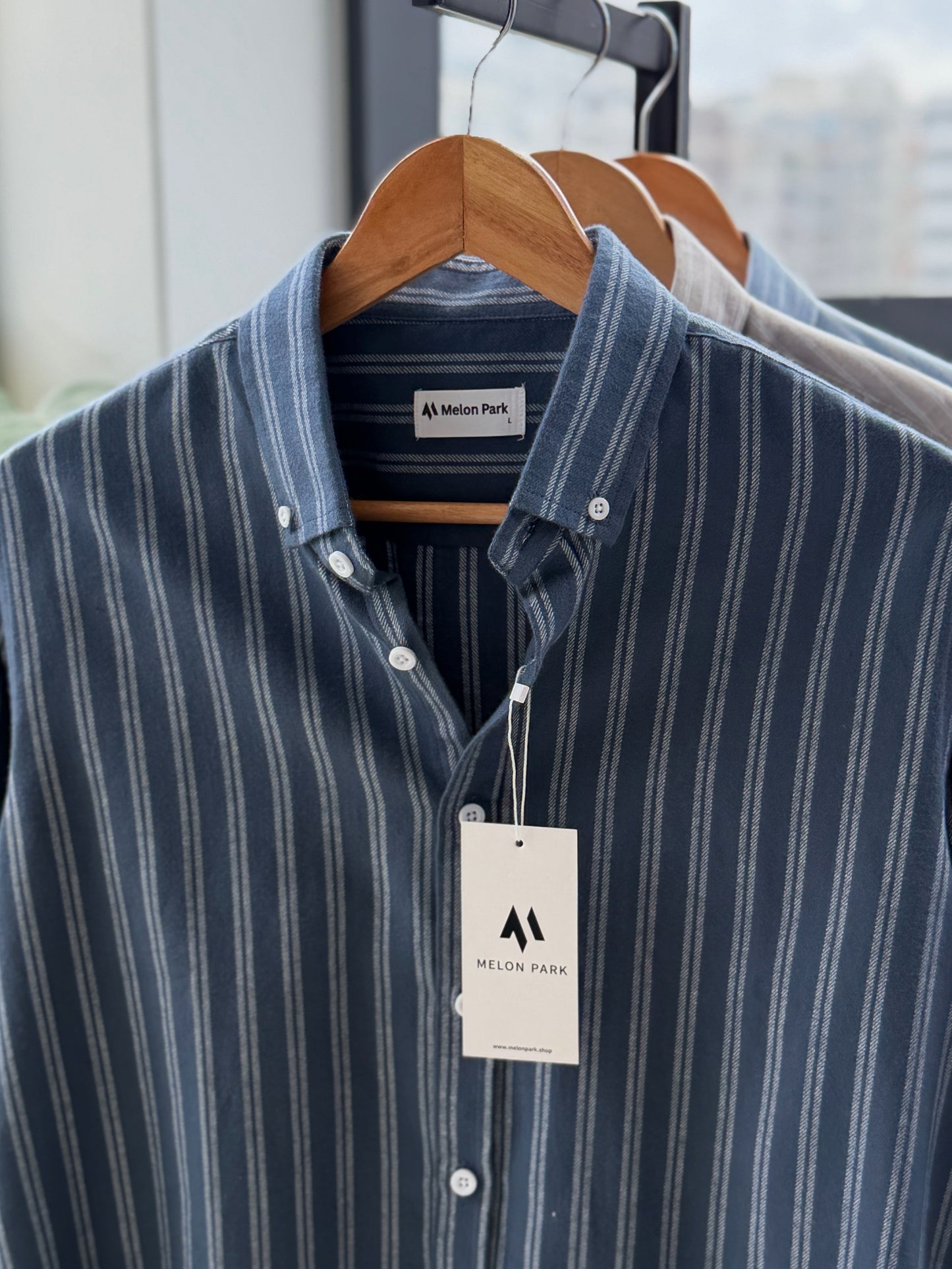 Gentle stripe shirt - Sailor slate
