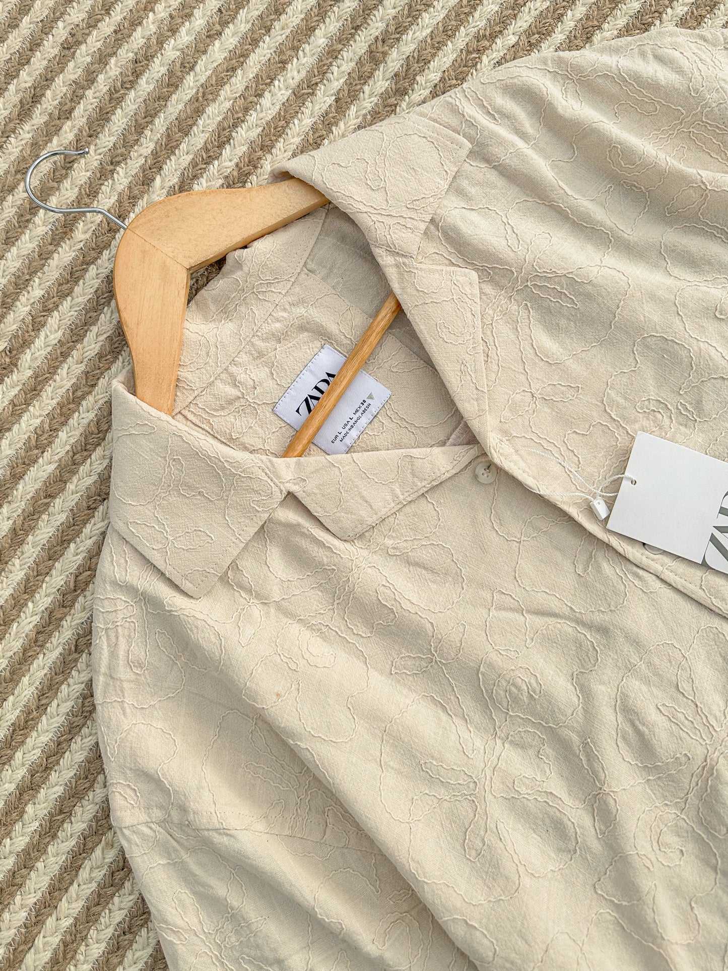 Cuban half shirt - Almond Blossom
