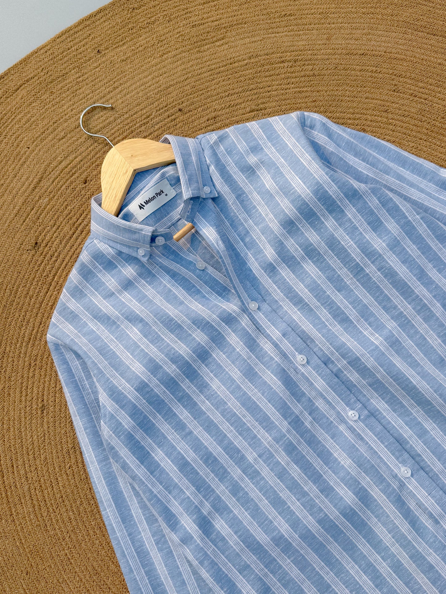 Gentle stripe shirt - Skyline