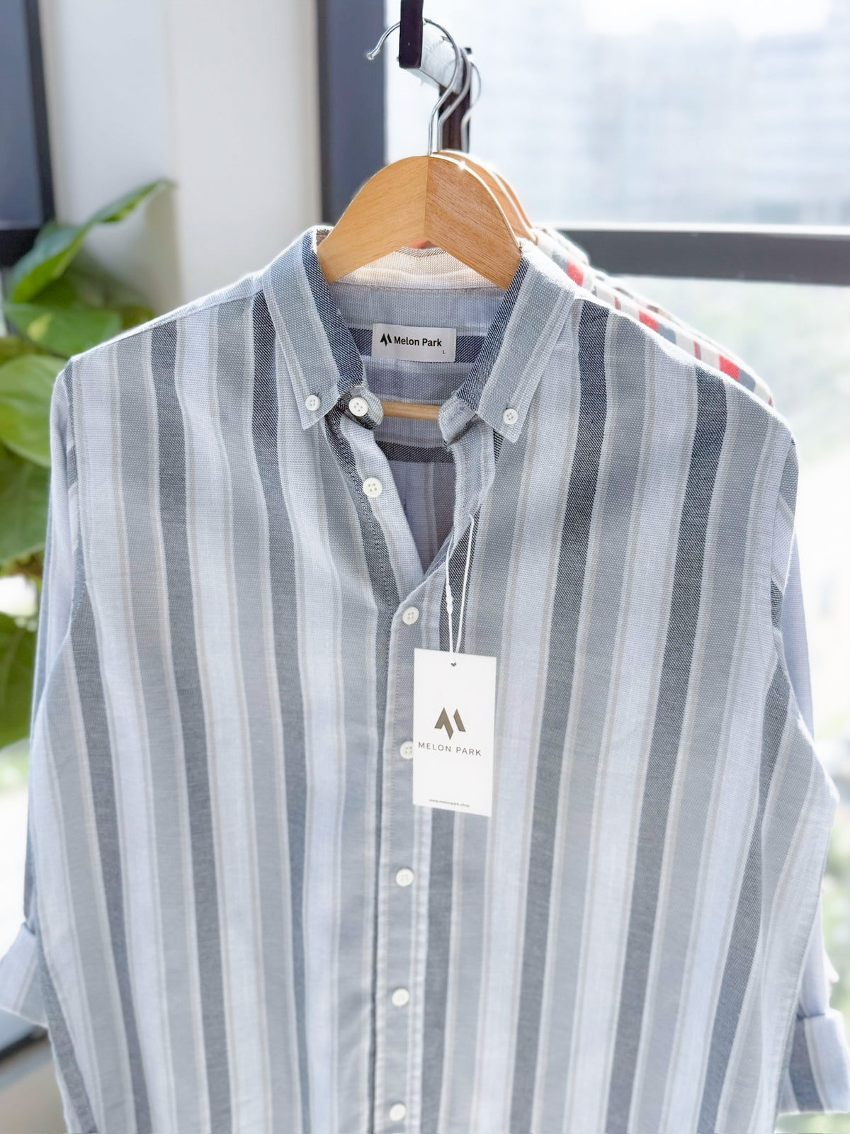 Gentle stripe shirt - Nordic Sky