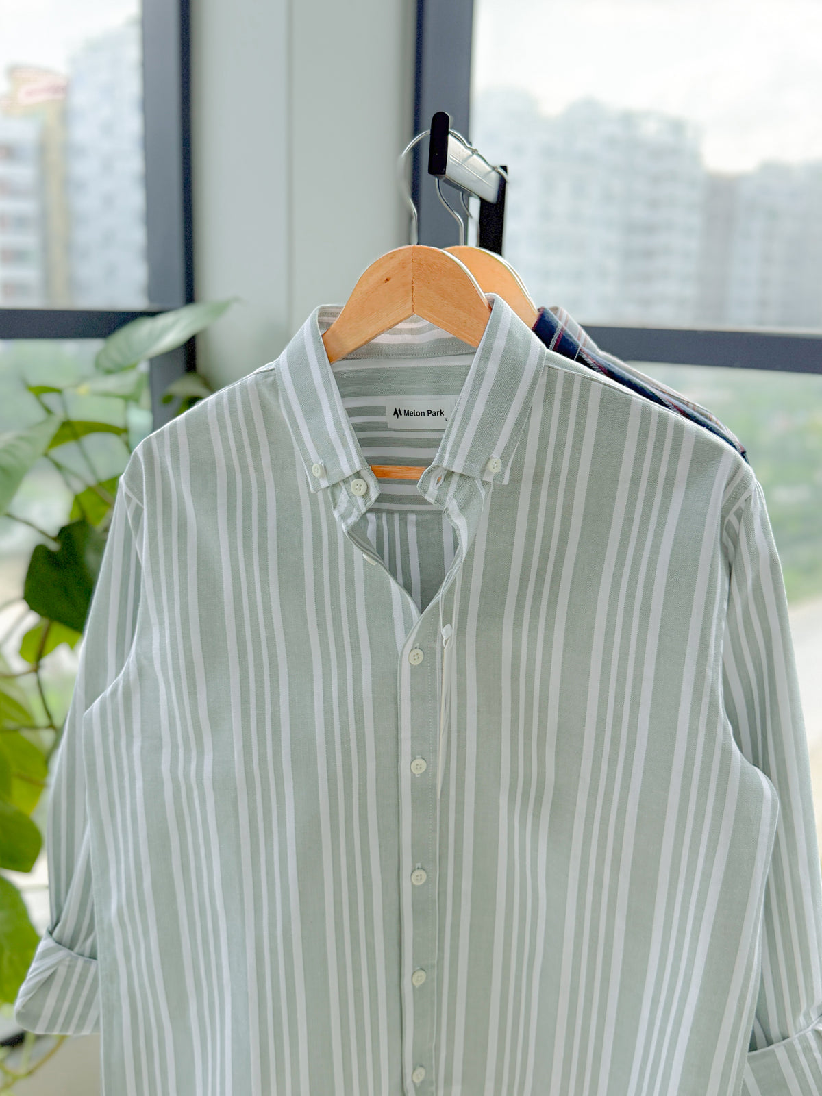 Gentle stripe shirt - Quiet Mint stripe
