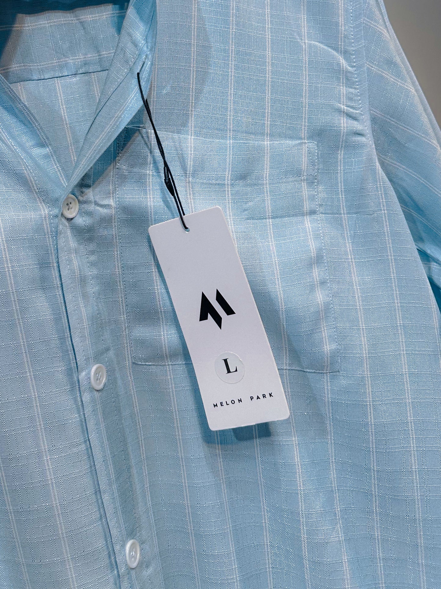 Old Money Full sleeve shirt - Aqua stripe