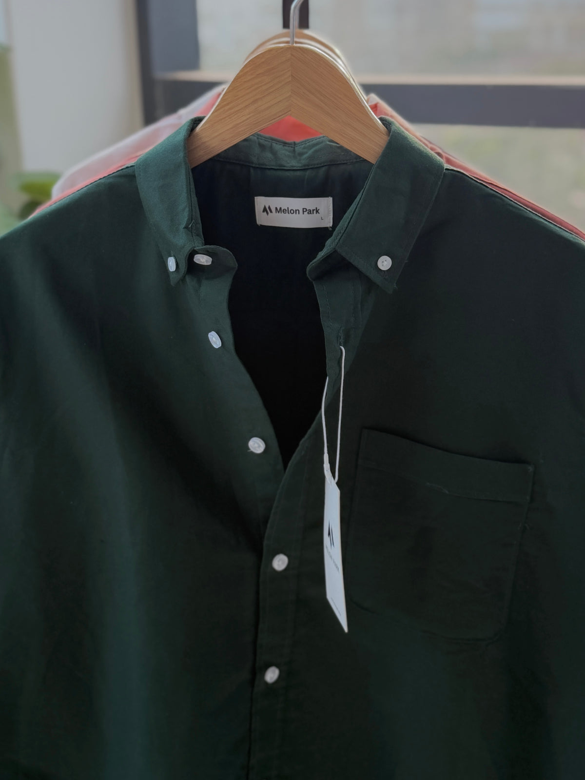 Chambray solid shirt - Bottle Green