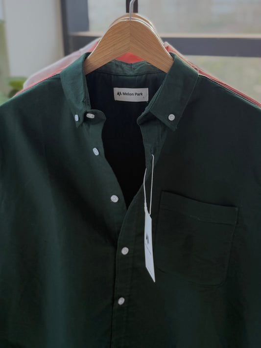Chambray solid shirt - Bottle Green