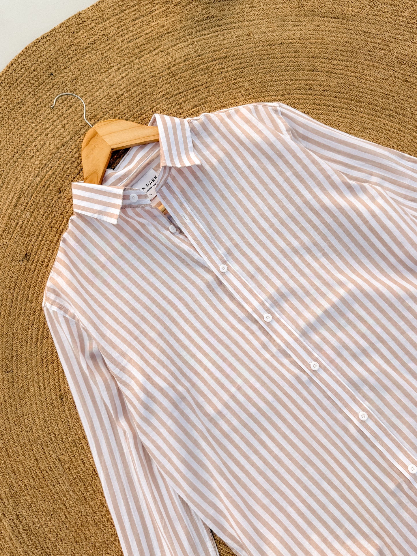 Old Money full sleeve shirt - Sandcastle stripe