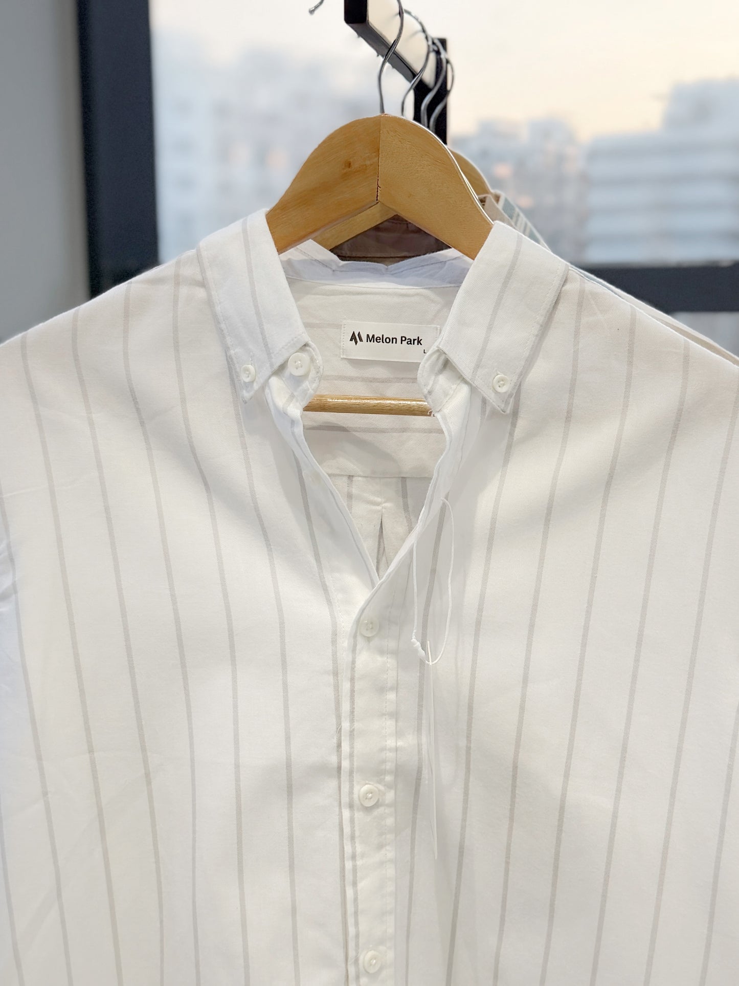 Gentle stripe shirt - Ghost stripe