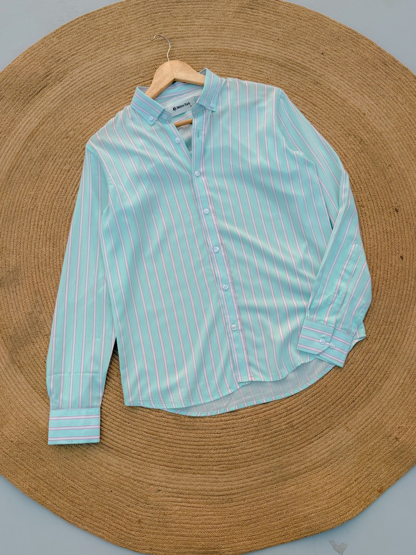 Old Money full sleeve shirt - Seafoam