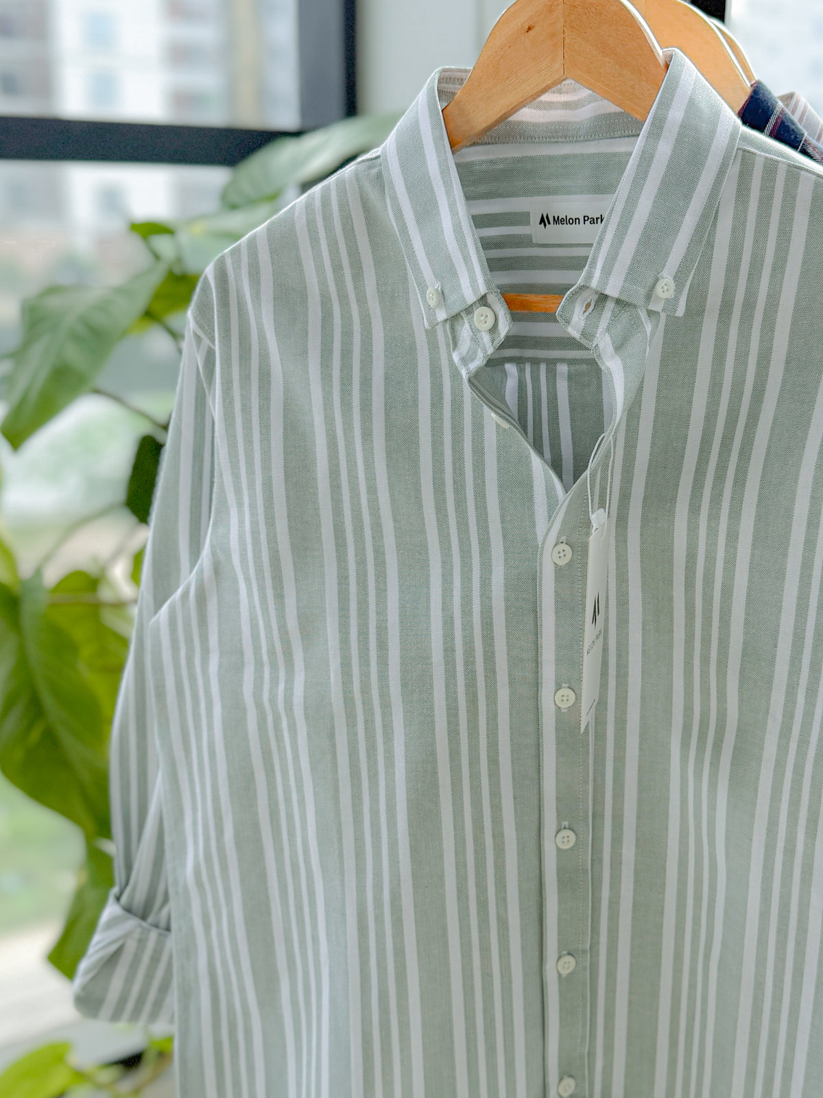 Gentle stripe shirt - Quiet Mint stripe