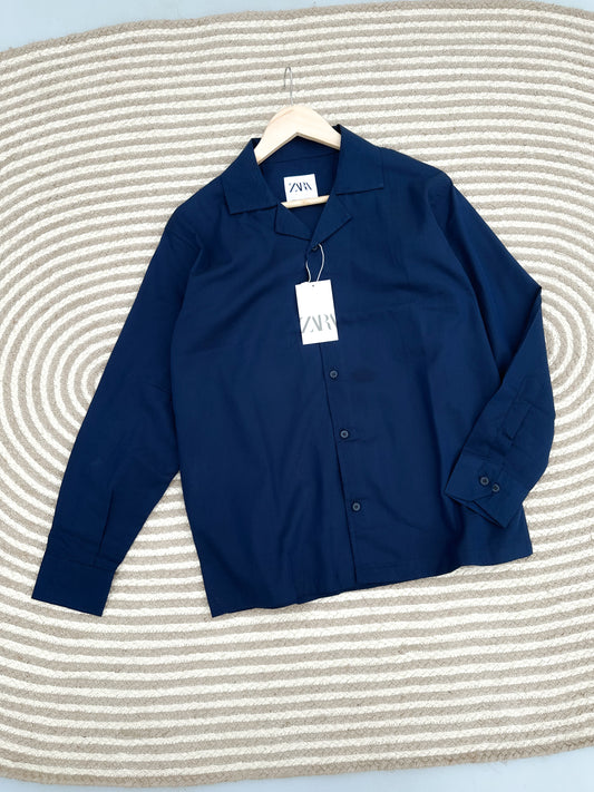 Navy Blue Cuban full sleeve - Dropshoulder