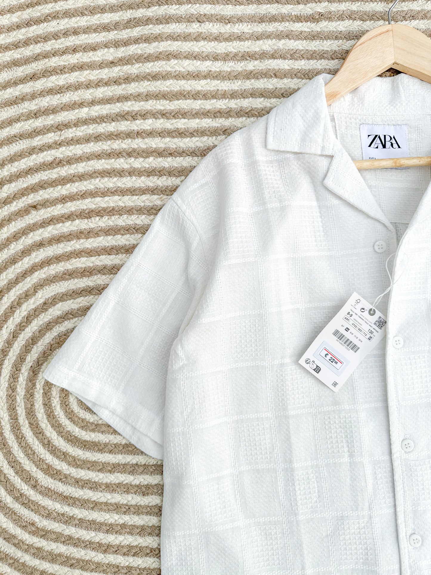Cuban half shirt - Frozen White