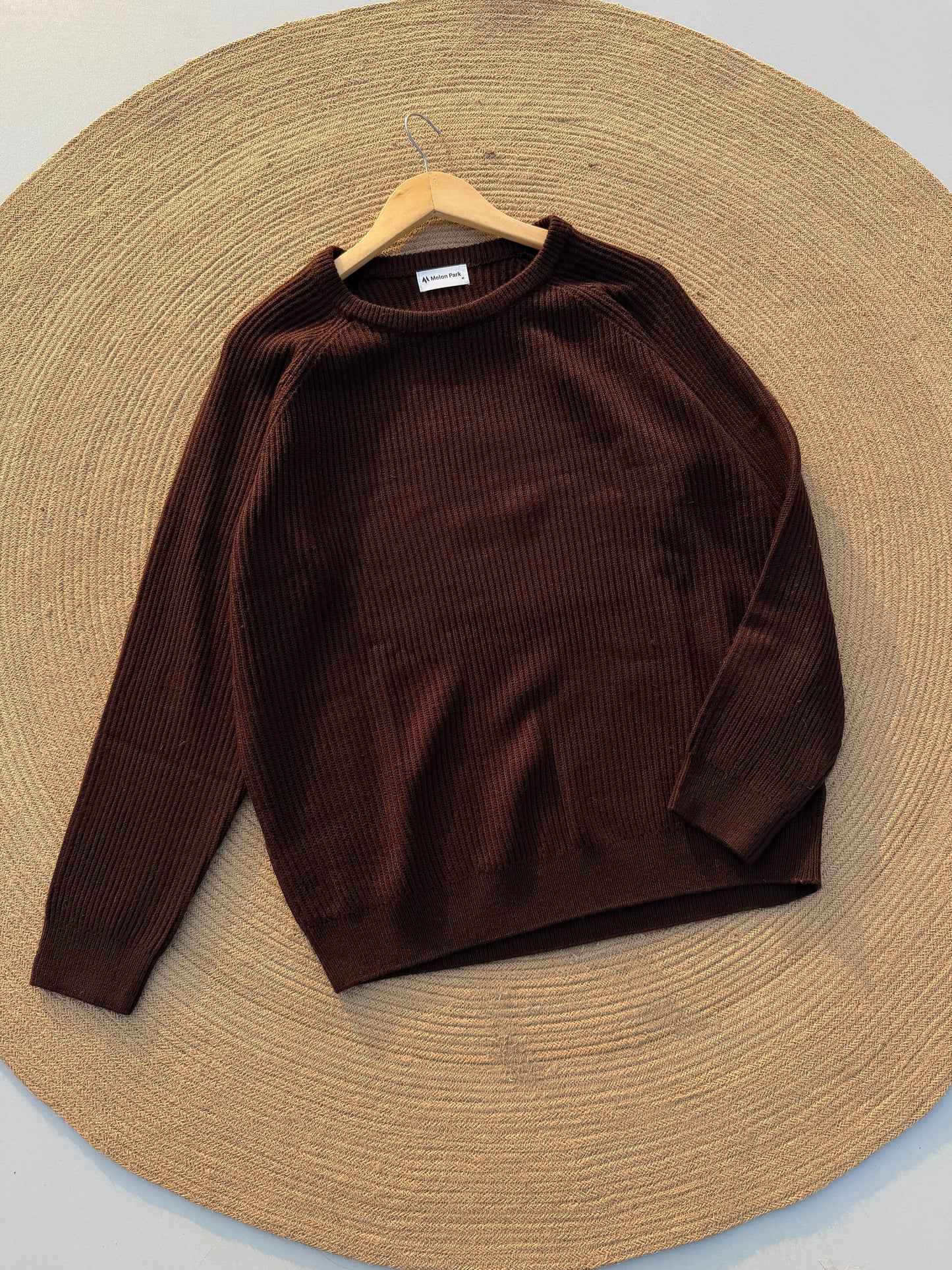 Knitted Signature Sweatshirt - Chocolate