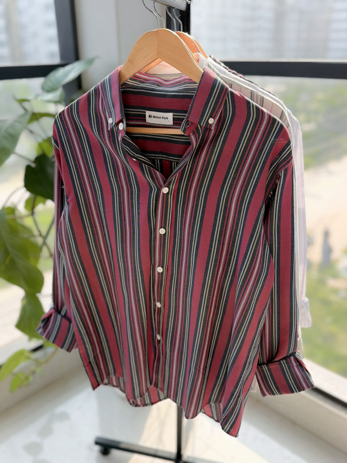 Gentle stripe shirt - Mulberry Mist