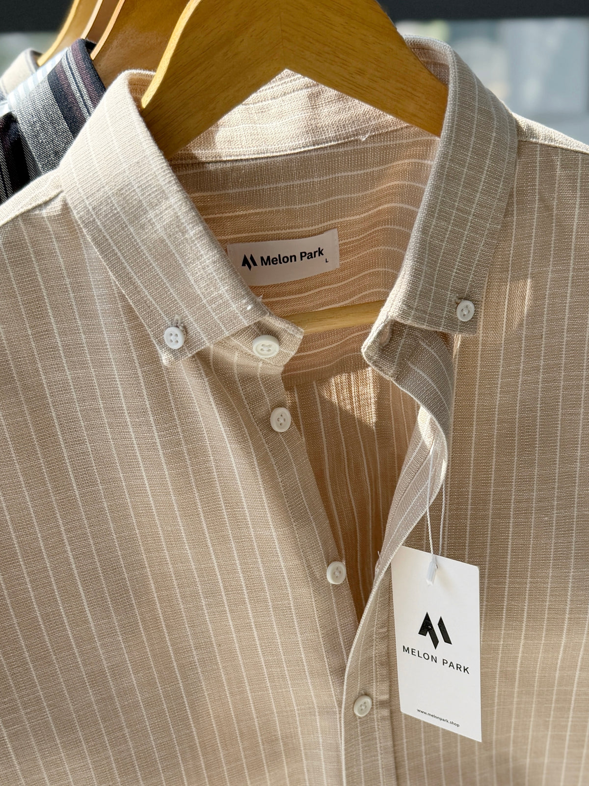 Gentle stripe shirt - Sunlit Dune