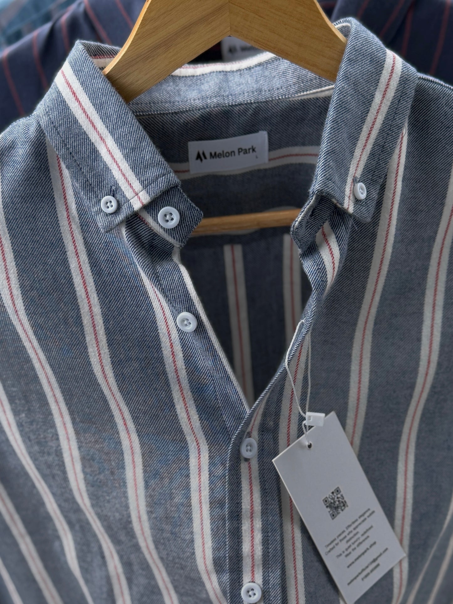 Gentle stripe shirt - Atlantic