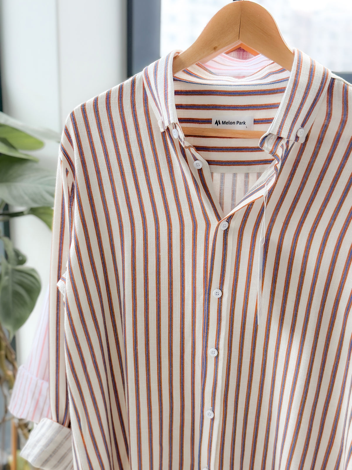 Gentle stripe shirt - Coastline Ochre