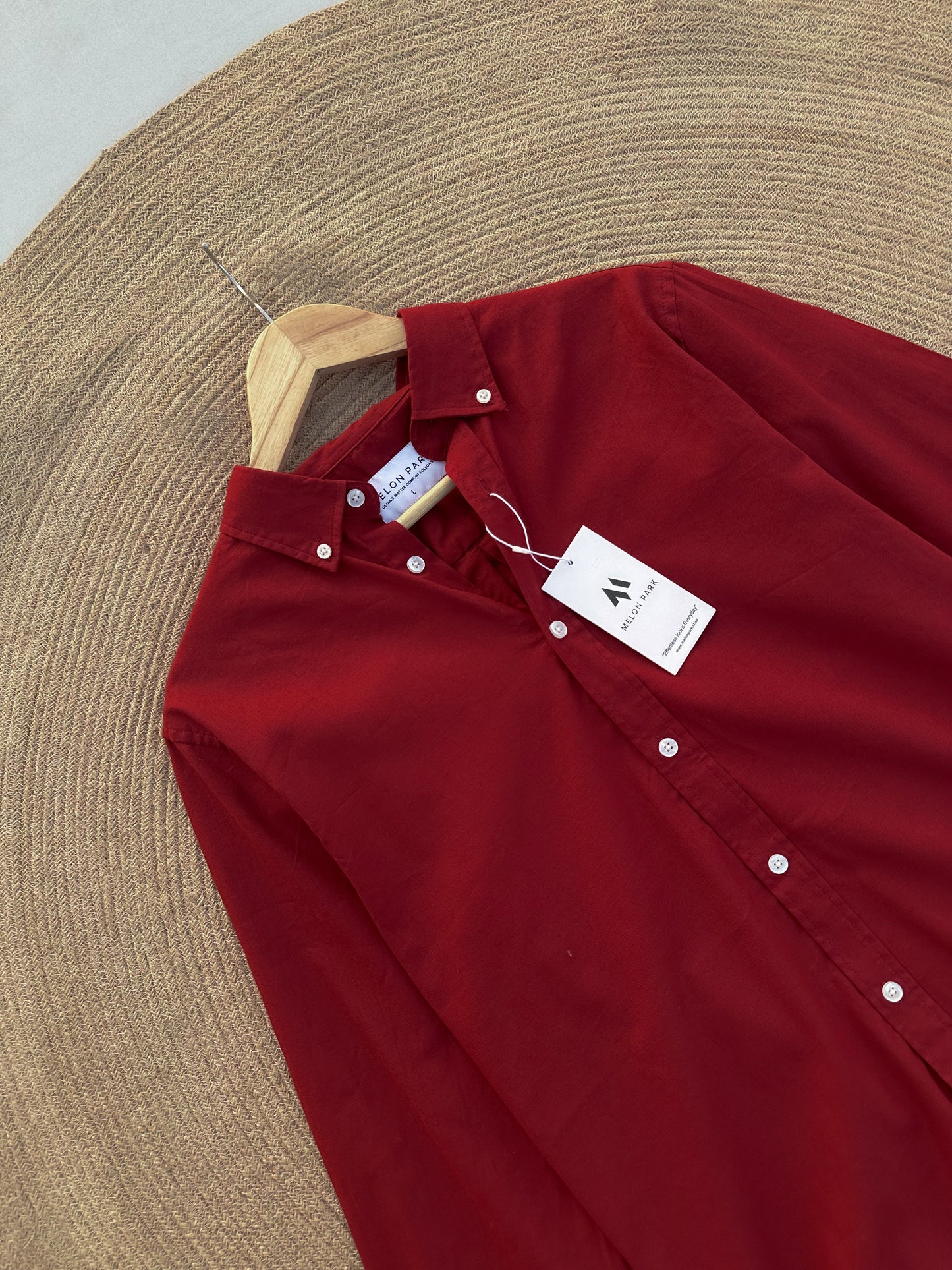 Oxford Shirt - Midnight Maroon