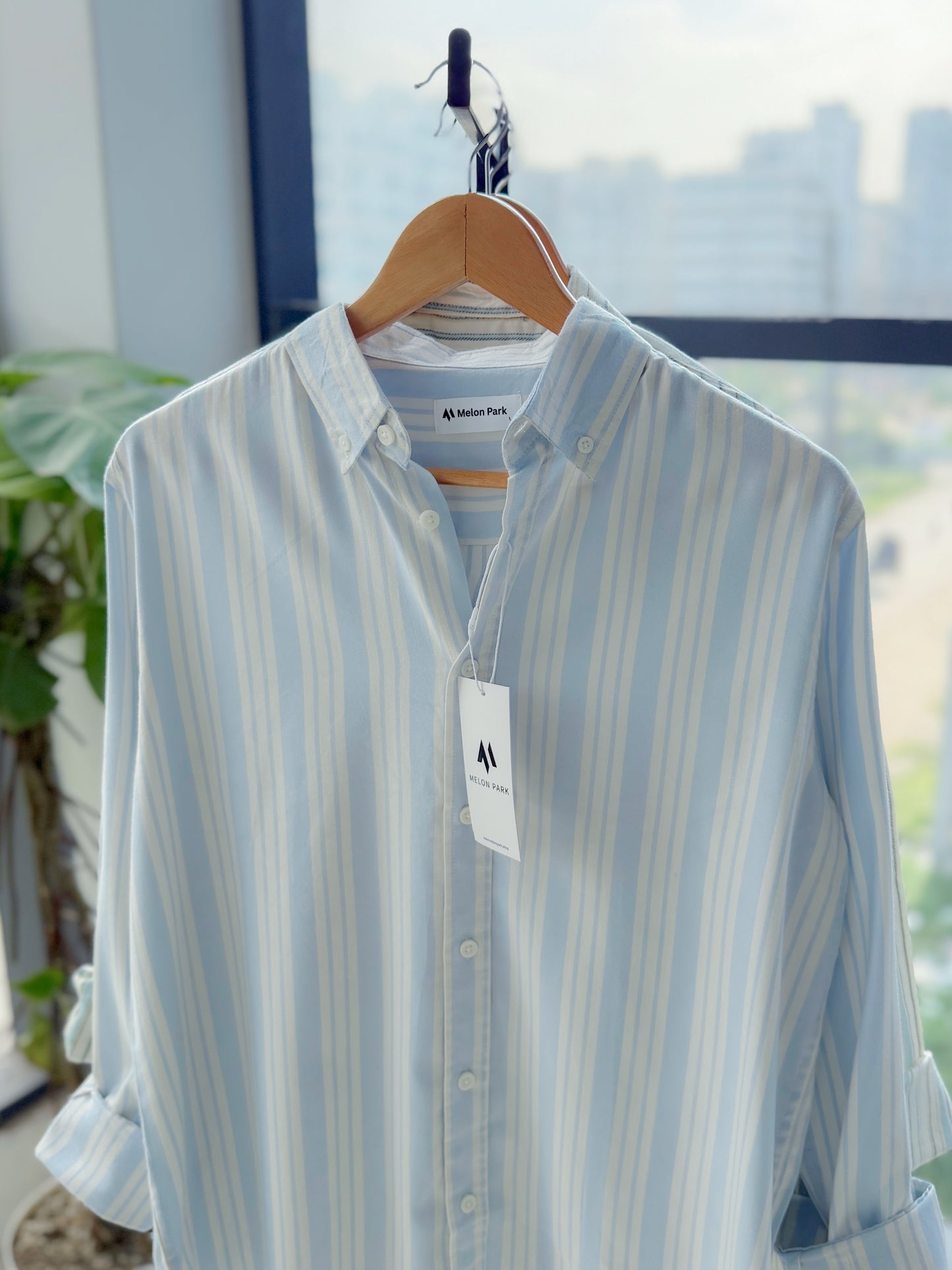 Gentle stripe shirt - Cloud Blue