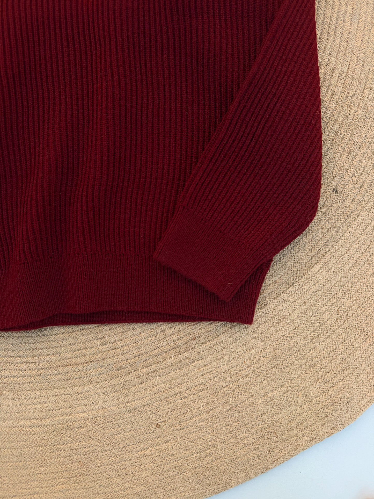 Knitted Signature Sweatshirt - Maroon