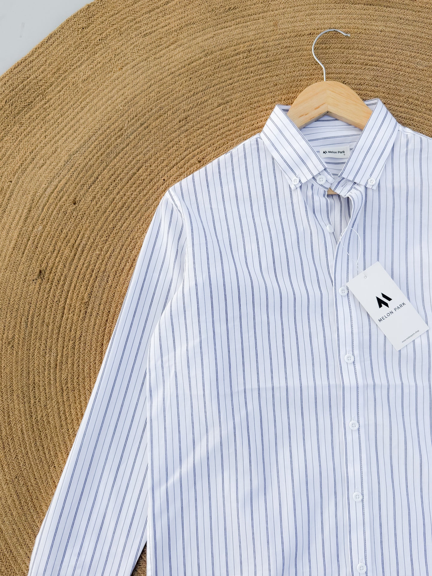 Old Money full sleeve shirt - White Linear